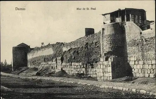 Ak Damas Damaskus Syrien, Mur de St. Paul