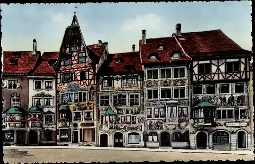 Ak Stein am Rhein Kanton Schaffhausen, Bemalte Häuser