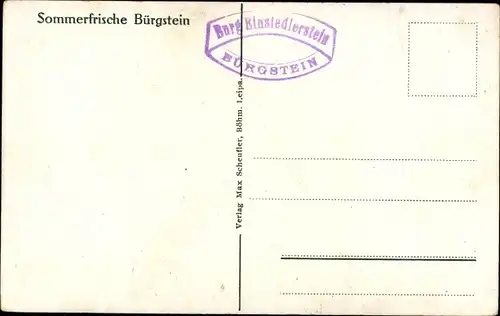 Ak Sloup v Čechách Bürgstein Region Reichenberg, Einsiedler, Einsiedlerstein