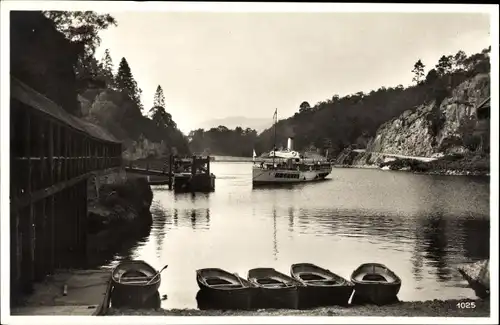 Ak Edinburgh Schottland, Trossachs, Dampfer