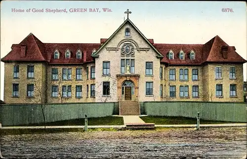 Ak Green Bay Wisconsin USA, Heimat des Guten Hirten