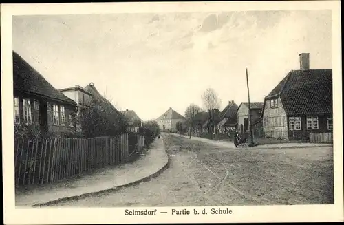 Ak Selmsdorf in Mecklenburg, Partie bei der Schule