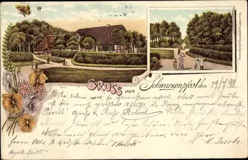 Litho Schwarzenpfost Rövershagen Mecklenburg, Teilansicht