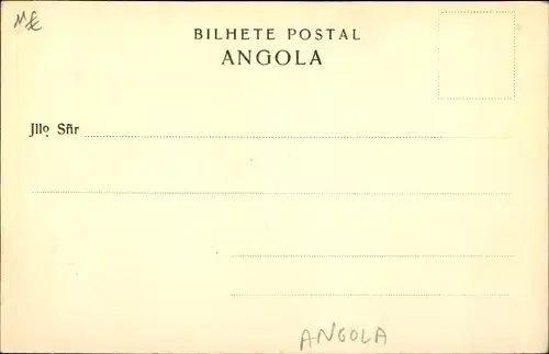 Ak Ambriz Angola, Männer am Brunnen