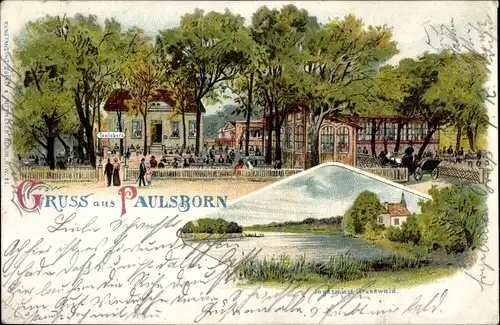 Litho Berlin Zehlendorf Dahlem, Paulsborn, Jagdschloss