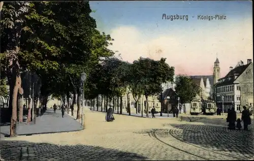 Ak Augsburg in Schwaben, Königsplatz