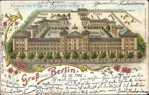 Chromo-Litho Berlin Kreuzberg, Kaserne des 3. Garde Regiments zu Fuß