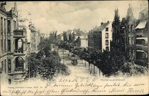Ak Kiel, Holtenauer Straße, Straßenbahn