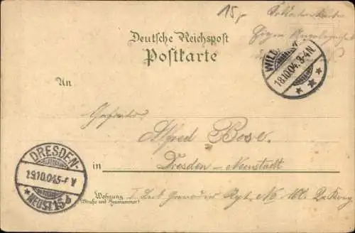 Litho Potsdam in Brandenburg, Königliches Stadtschloss, Wappen