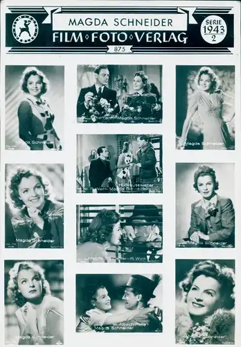 Sammelbild Schauspielerin Magda Schneider, Filmszenen