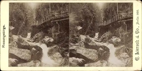 Stereo Foto Szklarska Poręba Schreiberhau Riesengebirge Schlesien, Zackelklamm