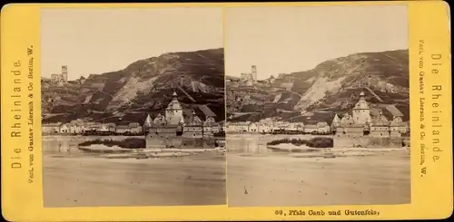 Stereo Foto Caub Kaub am Rhein, Burg Pfalzgrafenstein, Pfalz