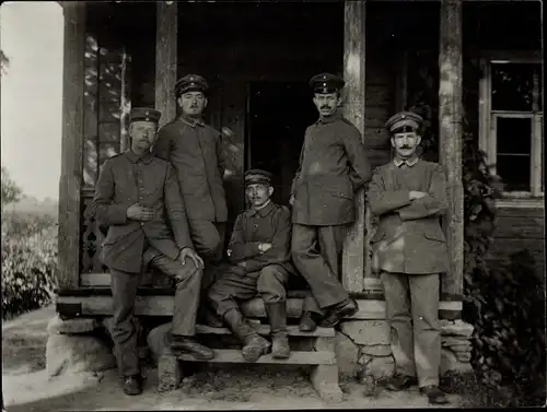 Foto Deutsche Soldaten in Uniformen in Russland, I WK