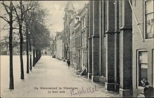 Ak Vlissingen Zeeland Niederlande, De Watersnood 1906