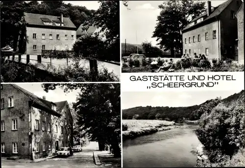 Ak Scheergrund Leisnig in Sachsen, Gaststätte Scheergrund