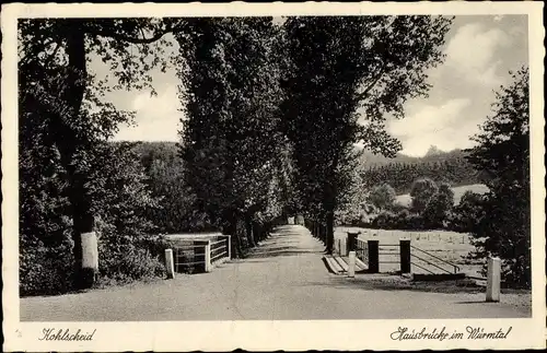 Ak Kohlscheid Herzogenrath Nordrhein Westfalen, Hausbrücke im Wurmtal