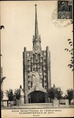 Ak Elisabethville Yvelines, Kirche Sainte-Therese de l’Enfant-Jesus