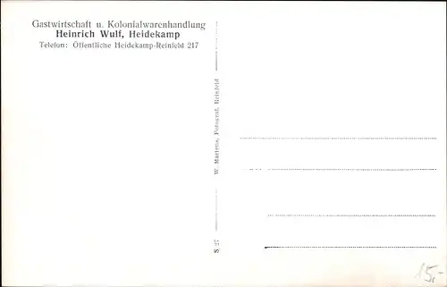 Ak Heidekamp in Holstein, Gastwirtschaft und Kolonialwarenhandlung