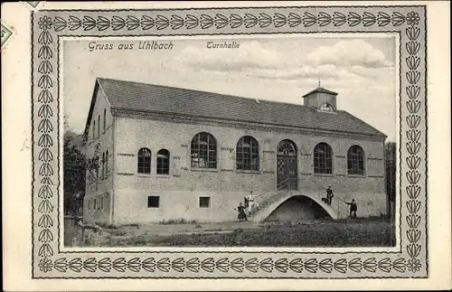 Passepartout Ak Uhlbach Stuttgart am Neckar, Turnhalle