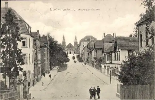 Ak Ludwigsburg in Württemberg, Aspergerstraße