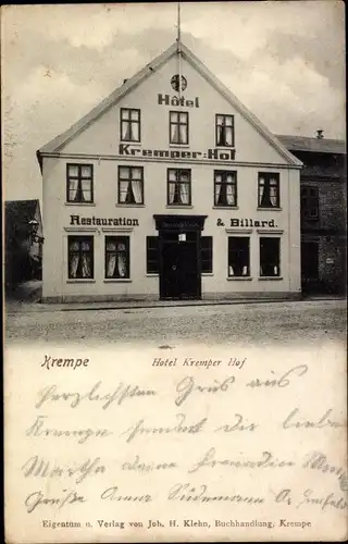 Ak Krempe in Holstein, Hotel Kremper Hof