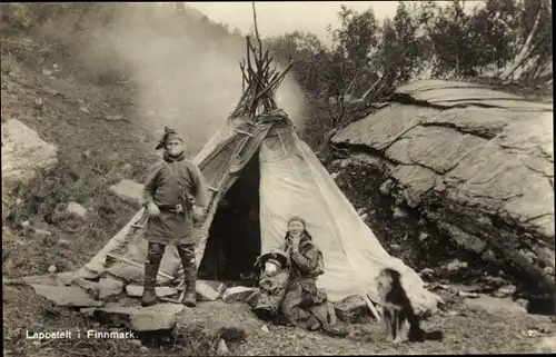 Ak Lappland, Lappetelt i Finnmark, Zelt, Familie