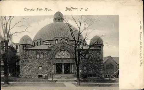 Judaika Ak Buffalo New York USA, Tempel Beth Zion