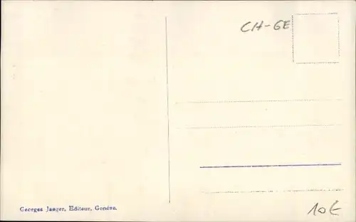 Ak Genf Stadt Schweiz, Panorama, Flugzeug