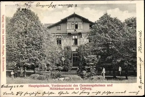 Ak Bad Driburg in Westfalen, Genesungsheim, Militärkurhaus, Hauptgebäude