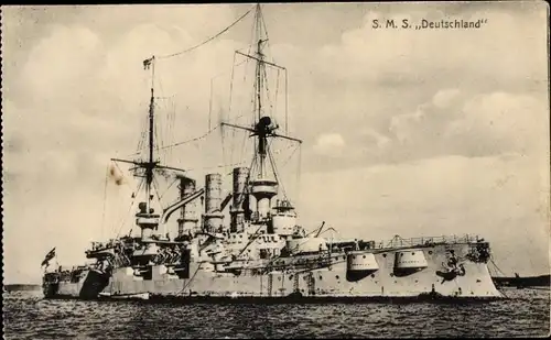 Ak Deutsches Kriegsschiff, SMS Deutschland, Kaiserliche Marine