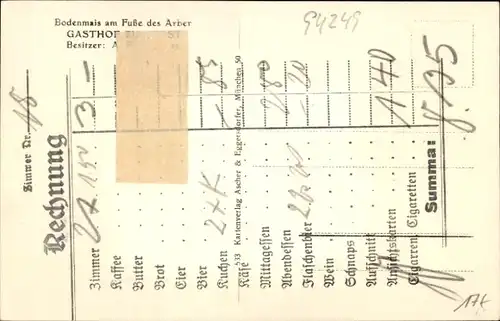 Ak Bodenmais im Bayerischen Wald Niederbayern, Gesellschaft am Gasthof zur Post, Bes. A. Bruckmayer