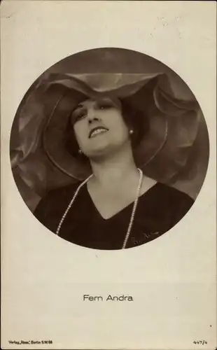 Ak Schauspielerin Fern Andra, Portrait