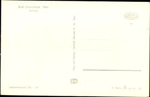 Ak Bad Liebenstein im Thüringer Wald, Kurhaus