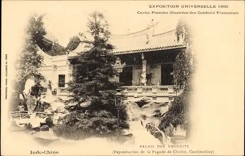 Ak Paris, Weltausstellung 1900, Palais des Produits, Indochina