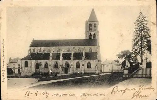 Ak Précy sur Oise, Kirche