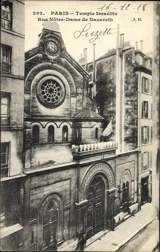 Judaika Ak Paris III, Synagoge, Rue Notre Dame de Nazareth