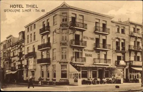 Ak Wenduine Wenduyne De Haan Westflandern, Hotel Thiel