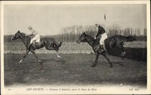 Ak Courses d’Auteuil, nach dem Hürdensprung