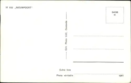 Ak Belgisches Kriegsschiff M932 Nieuwpoort