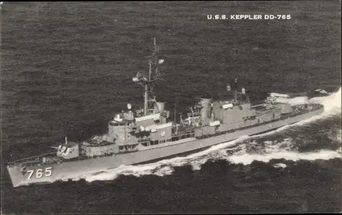 Ak US Amerikanisches Kriegsschiff, USS Keppler, DD 765