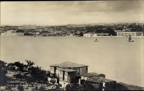 Ak Konstantinopel Istanbul Türkiye, Sultanspalast am Bosporus