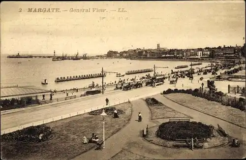 Ak Margate Kent England, Gesamtansicht