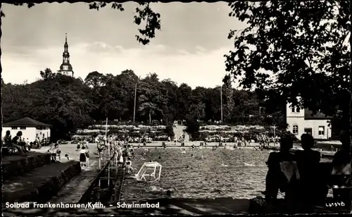 Ak Bad Frankenhausen im Kyffhäuserkreis, Schwimmbad