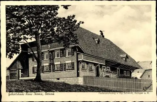 Künstler Ak Schmidt, Bernau im Schwarzwald, Geburtshaus Hans Thoma