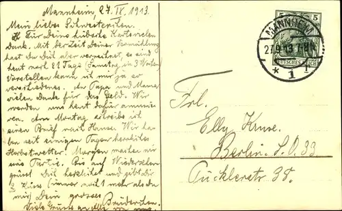 Ak Mannheim in Baden, Stadtpark, Teich