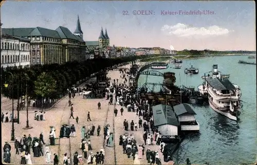 Ak Köln am Rhein, Kaiser-Friedrich-Ufer