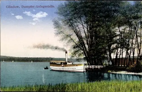 Ak Glindow Werder an der Havel, Dampfer-Anlegestelle, Restaurant Glindower Alpen