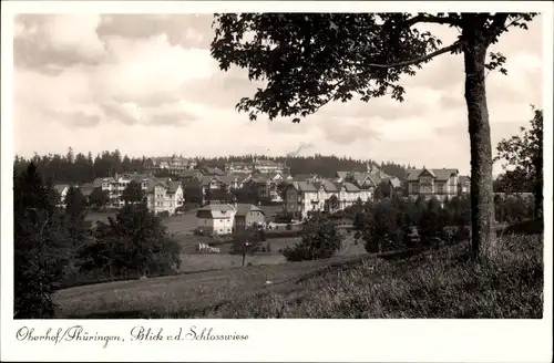 Ak Oberhof im Thüringer Wald, Gesamtansicht, Schlosswiese