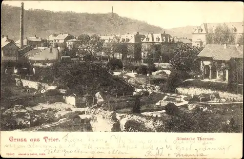 Ak Trier an der Mosel, Römische Thermen