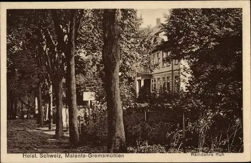 Ak Malente Gremsmühlen Holst. Schweiz, Blick auf Ramdohrs Ruh